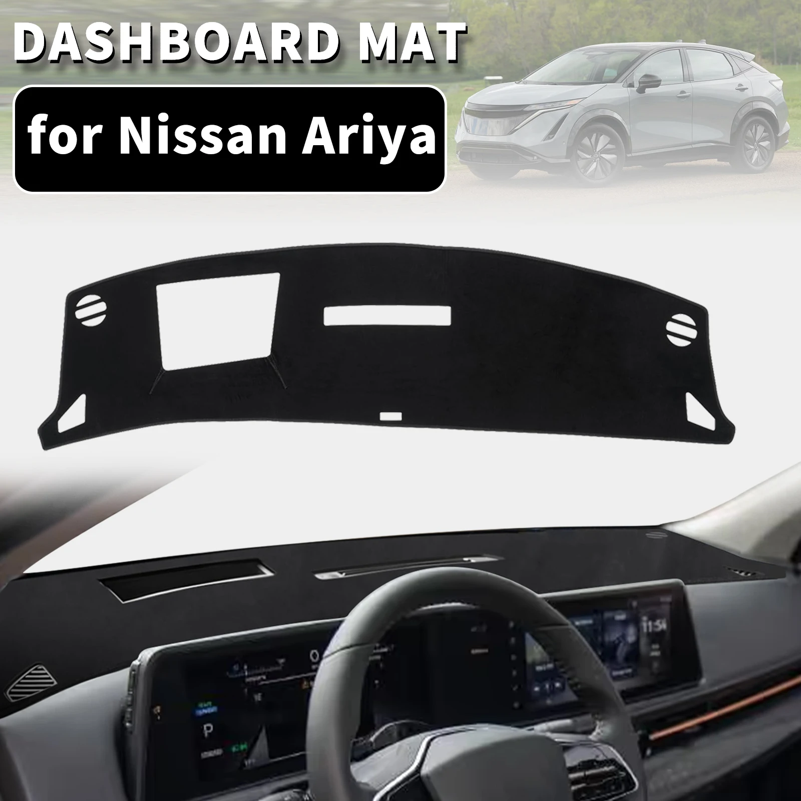 

for Nissan Ariya 2025 2024 2023 2022 Dashmat Dashboard Cover Dash Mat Anti-UV Sun Shade Carpet Pad Styling Accessories Protector
