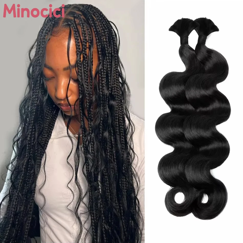 

Human Braiding Hair For Boho Braids Boby Wave Boho Hair For Braiding Bulk Bohemian 28 30 Inch Black Boby Wave Human Hair Bundles Extensions