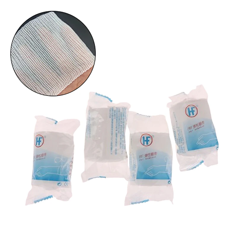 5 rollen PBT elastisch verband EHBO-kit Gaasrol Wondverband Verpleging Spoedeisende hulp Verband 4,5 m