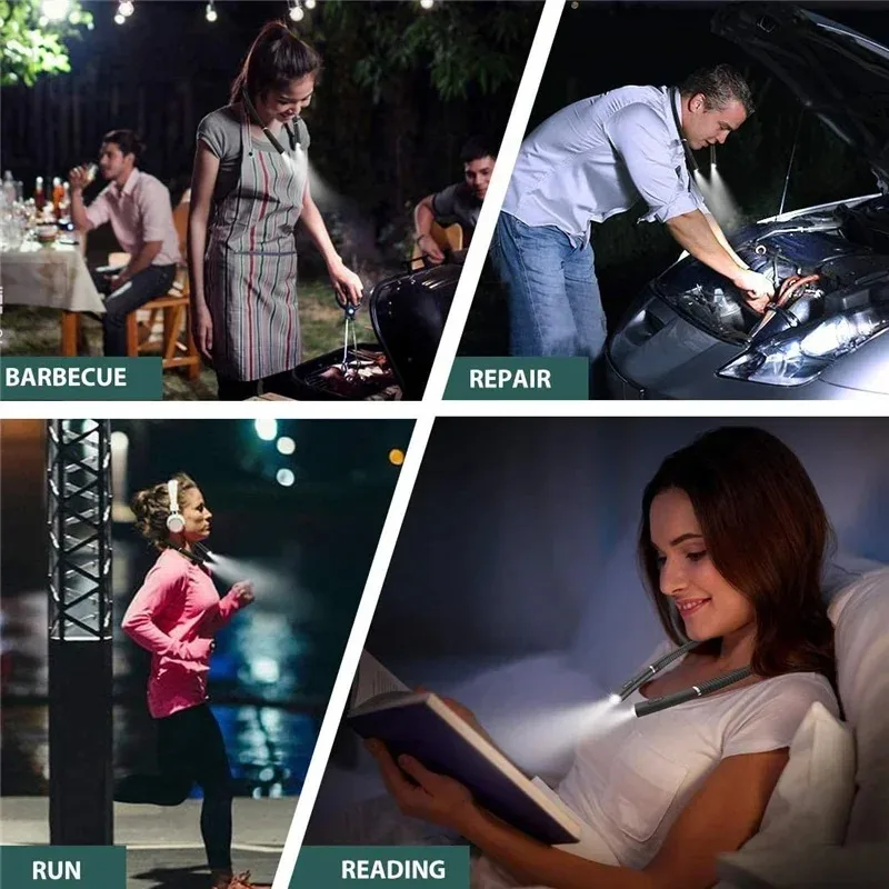 Hot Sale Bedroom Convenient USB Reading Lamp Led Universal Hose Adjustable Eye Protection Hanging Neck Lamp Outdoor Night Run