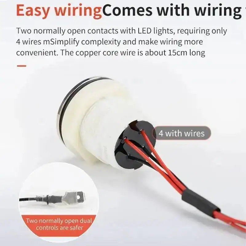 22 مللي متر/30 مللي متر مقاوم للماء الذاتي قفل مفتاح بـزر دفع معدني موقد التجاري عالية الحرارة الإشعال إمدادات الطاقة