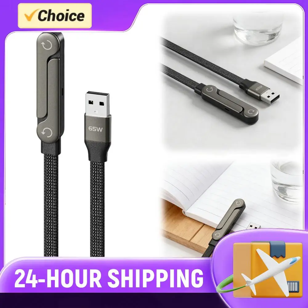 240W/65W 2-in-1 Data Wire with Braided Cable Invisible Holder Charger Cable Fast Charging Cord for iPhone 17 Smartphones Tablets