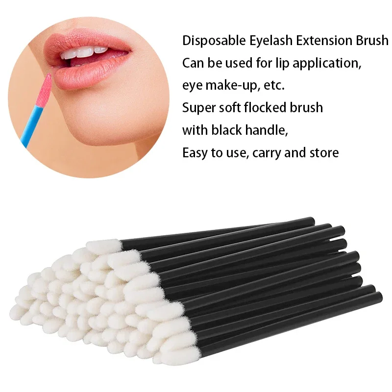500/1000PCS Disposable Lip Brush Eyelash Makeup Tool Microbrush Lash Extension Mascara Eye Shadow Brushes Accessories Wholesaler