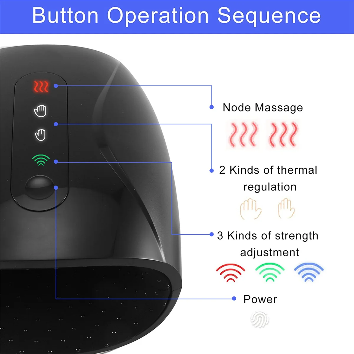 Electric Massager for Women with Compression & Heating for Arthritis Pain Relief ,Carpal Tunnel and Finger Numbness