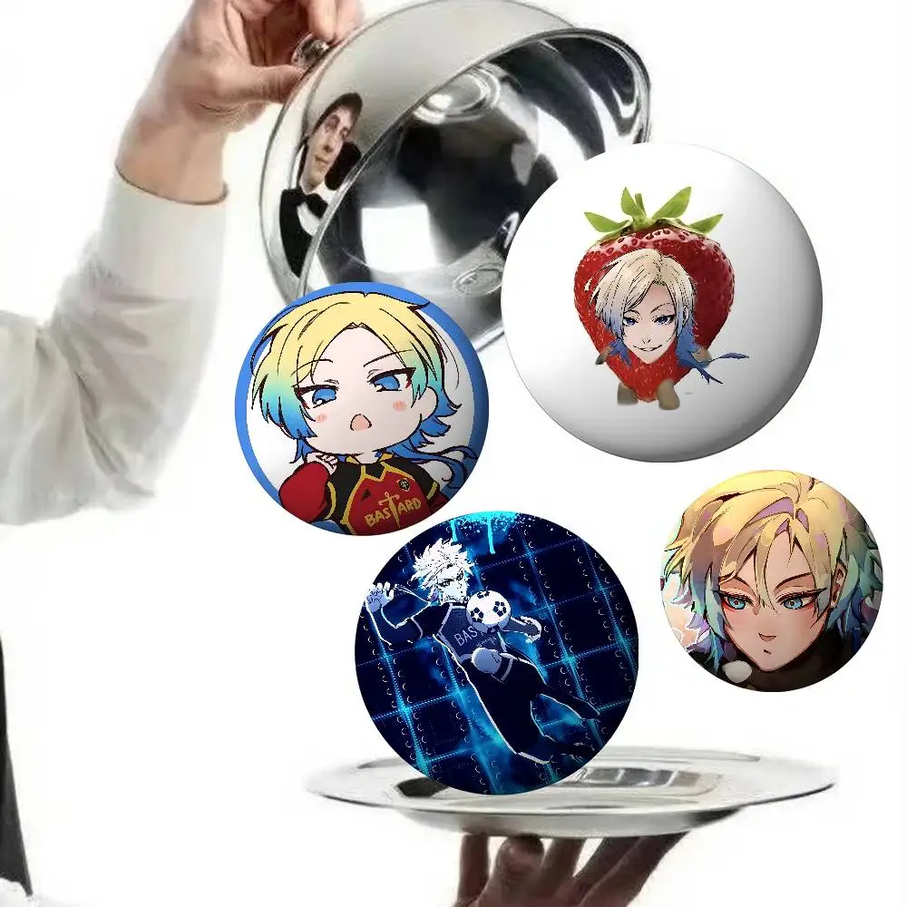 Cute M-Michael-K-kaiser Kawai Badges Fashion New Hip Hop Versatile Round Metal Badge Cartoon Pin Gift Wholesale