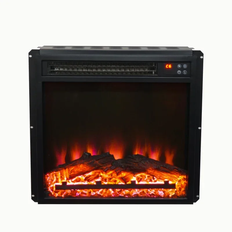 Heater Square Electronic Fireplace Hotel Decorative Fireplace Simulated Wood-Burning Wall Mounted Heating Fireplace