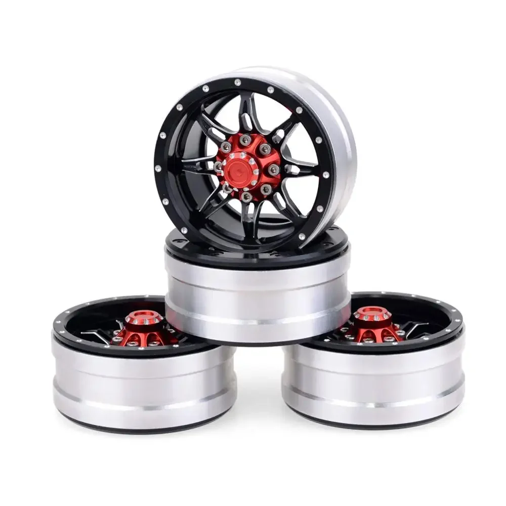 4PCS RC Rock Crawler Metal Wheel Rim 1.9 Inch BEADLOCK for 1/10 Axial SCX10 90046 TAMIYA CC01 D90 D110 TF2 Traxxas TRX-4 S119