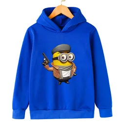 Kawaii Disney Minions Hot Selling Sweatshirt Pullover for Autumn and Winter Casual Top Y2K Fashion Children's Trendy Dressing