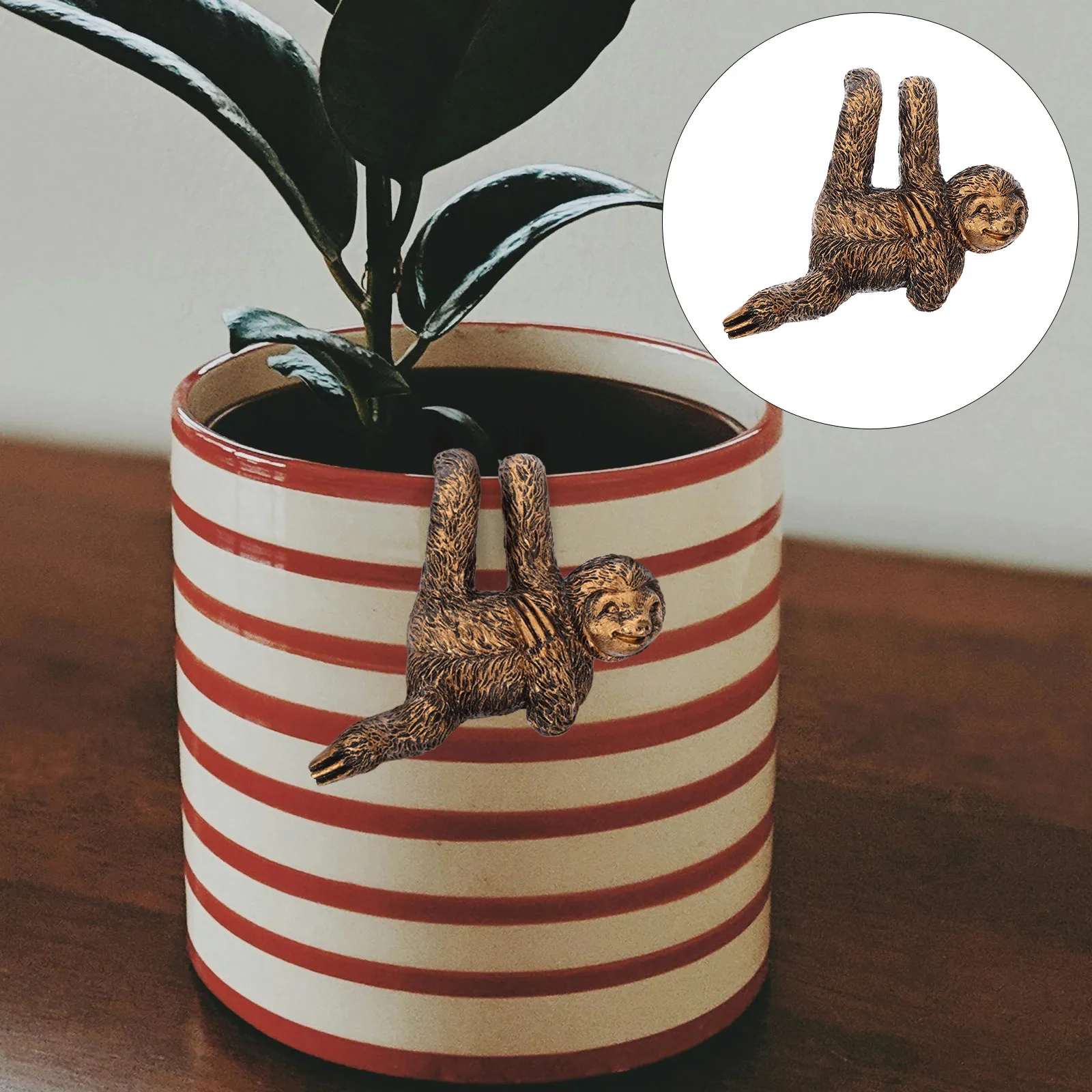 

Delicate Resin Sloth Flower Pot Hanging Decor Creative Animal Planter Statue Outdoor Garden Animal Sculpture Decoration