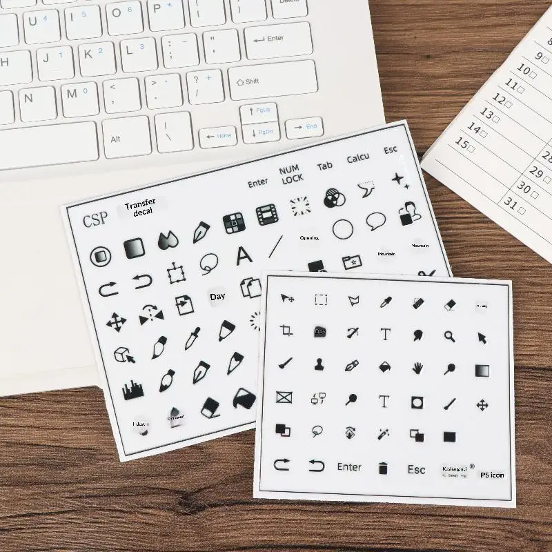 Suitable For CSP/PS Peel-Off Film Keyboard Stickers Transfer Sticker Universal Transparent Side-Engraved Stickers