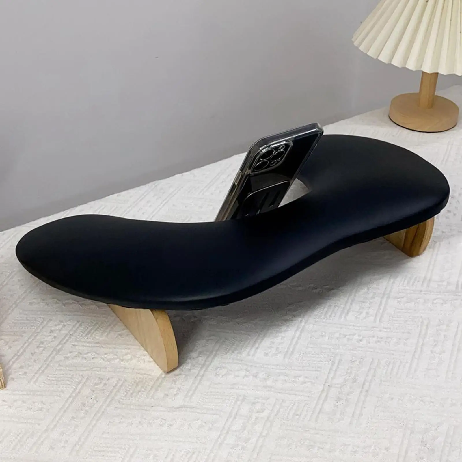 Nail Hand Pillow Ergonomic Arm Rest with Phone Holder Sturdy Salon Table Cushion for Nail Art Applications