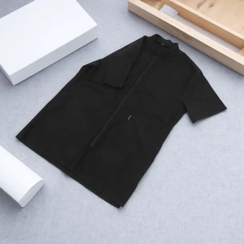 

Black Xxl Waterproof Nylon Grooming Smock for Pet Salon Professionals Pet Cosmetologist Uniform Dog Cat Grooming Jacket