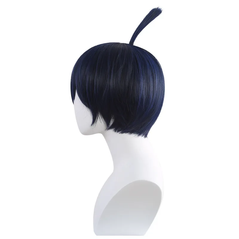 Anime Chainsaw Man Hayakawa Aki Cosplay Wig Unisex Short Ponytail Heat Resistant Synthetic Hair Wigs Halloween Props Accessories
