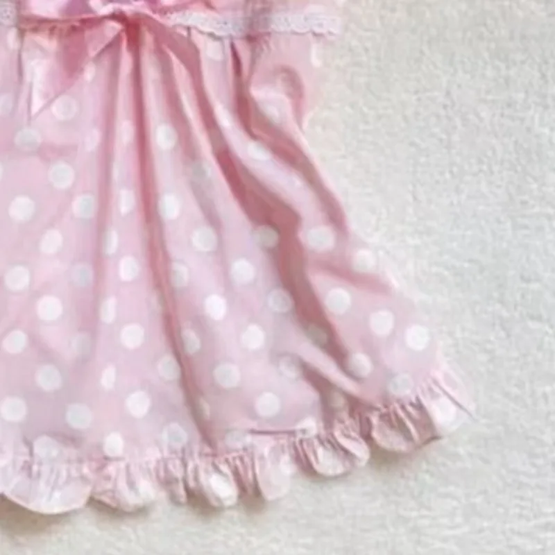 قميص قصير أنيق للفتيات كاواي حلو ثقافة فرعية يابانية سترة رسن هاراجوكو بوب دانتيل خياطة دبابات نسائية لطيفة بقصة ضيقة #4