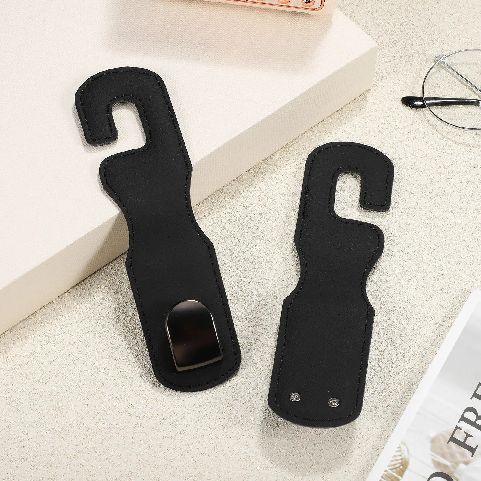 

2 шт. автомобильных вешалок для салона с высокой грузоподъемностью, легко устанавливаемые и съемные держатели для сумок, органайзеры для задних сидений автомобиля