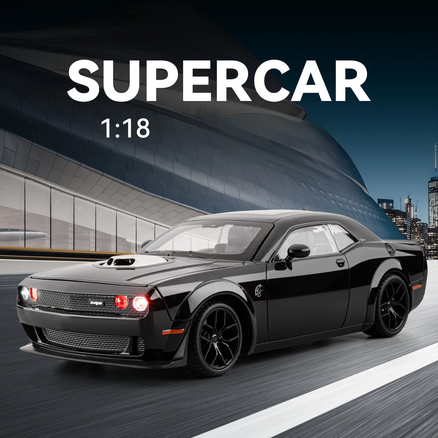 

Масштабная модель автомобиля Dodge Challenger SRT Redeye Hellcat 1:18 из металлического сплава, коллекционная, для дома и рабочего стола, модный декор