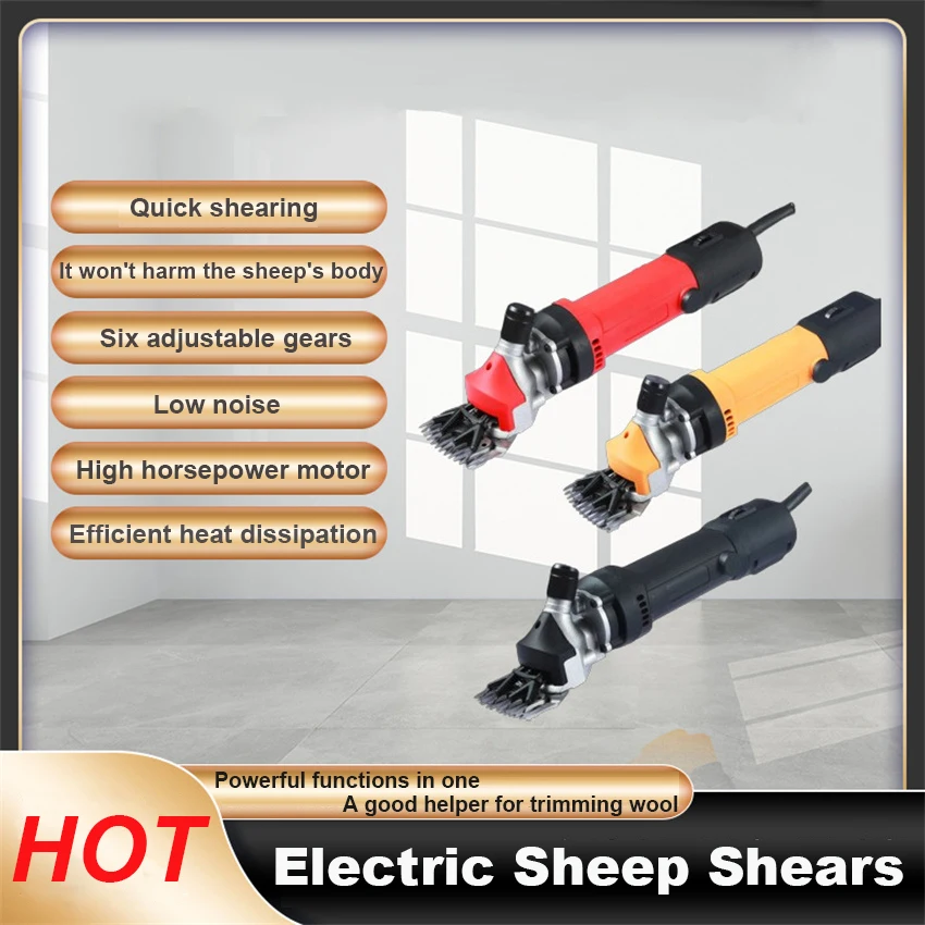2500W Electric Scissors 220V Home Pet Hair Trimmer (Cat, Dog, Rabbit, Sheep) 6 Gears Adjustable Electric Speed Wool Scissor