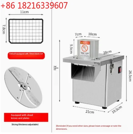 YAO 2in1 / 3in1 Commercial Electric Vegetable Cutter Fruit Slicer Tomato Pieces or Cube Cutting Stainless Steel Food Processor