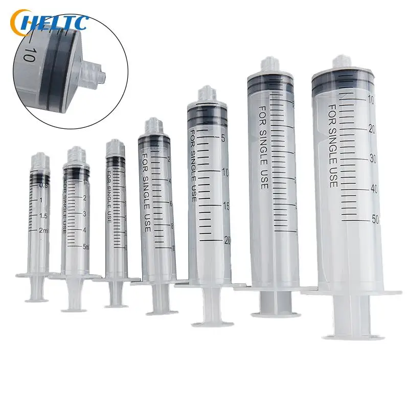 50/60/100/350ML Plastic Disposable Injector Syringe For Refilling Measuring Nutrient For Feeding For Mixing Liquids Needles Tube