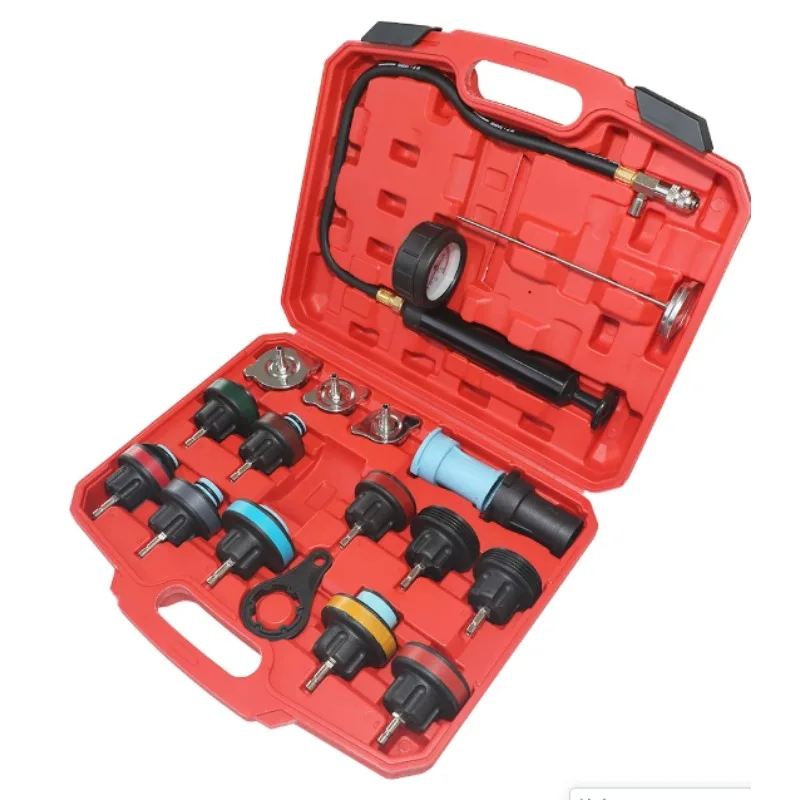 18 PCS Radiator Pressure Tester, Suitable for Automotive Cooling System Water Tank Leak Detector