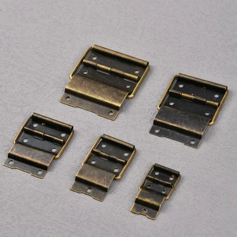10pcs Wire hinge Antique Door Butt Hinge Cabinet Hardware Brass Hinge for Wooden Case Packaging Jewelry Boxes DIY Accessories