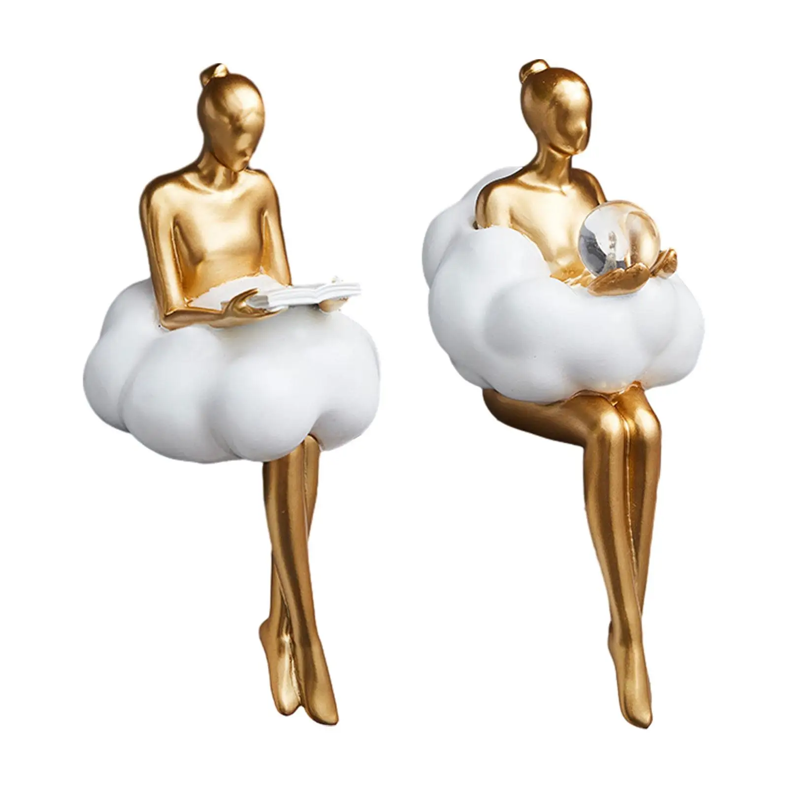 

Art Statue Decor Women Christmas Gift Table Centerpiece Character Statue for Living Room Office Shelf Bookshelf Decorations