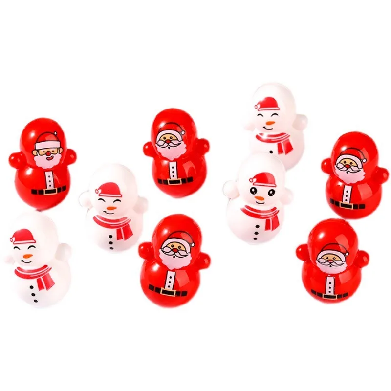 Cartoon Christmas mini tumbler Santa Claus table display children Christmas gift small toys for kindergarten