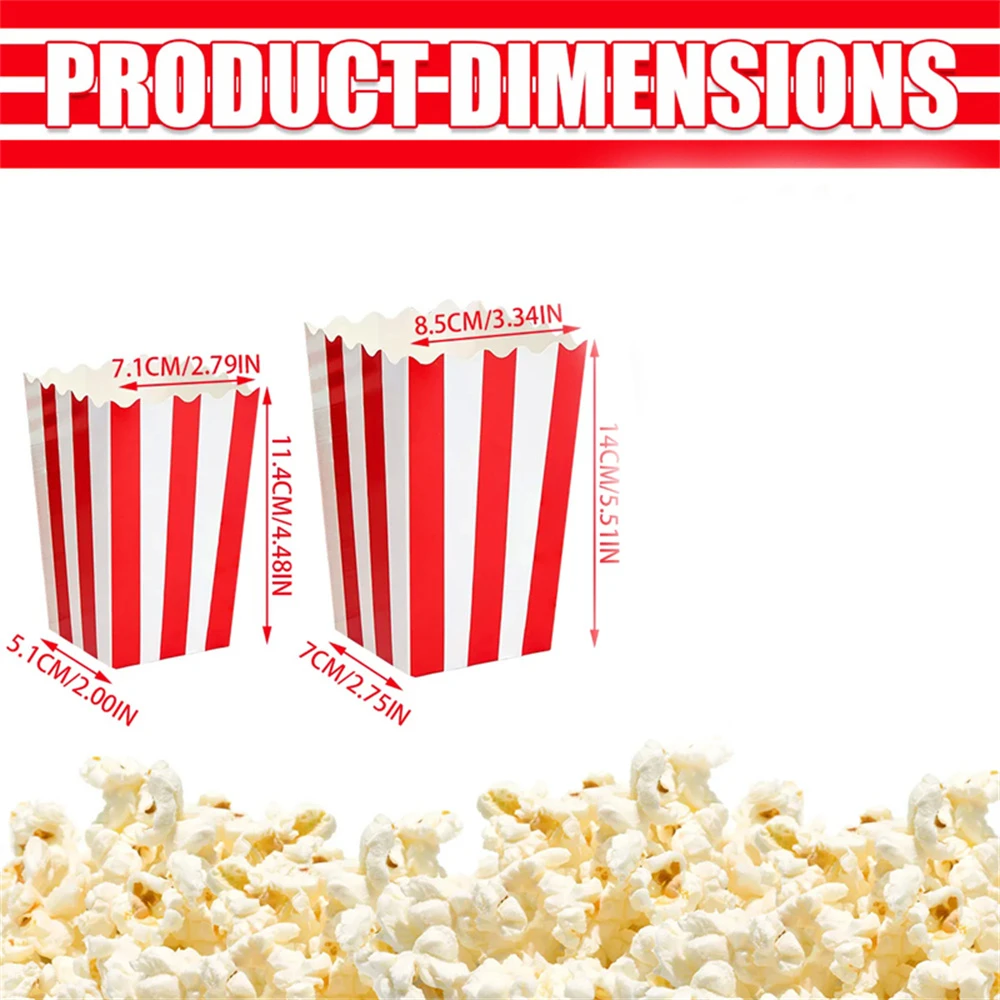 20/50 قطعة صندوق الفشار البطاطس المقلية كوب مشاهدة الفيلم إمدادات الاطفال حفلة عيد ميلاد الحسنات وجبة خفيفة صندوق حاوية لوازم الزفاف عيد الميلاد