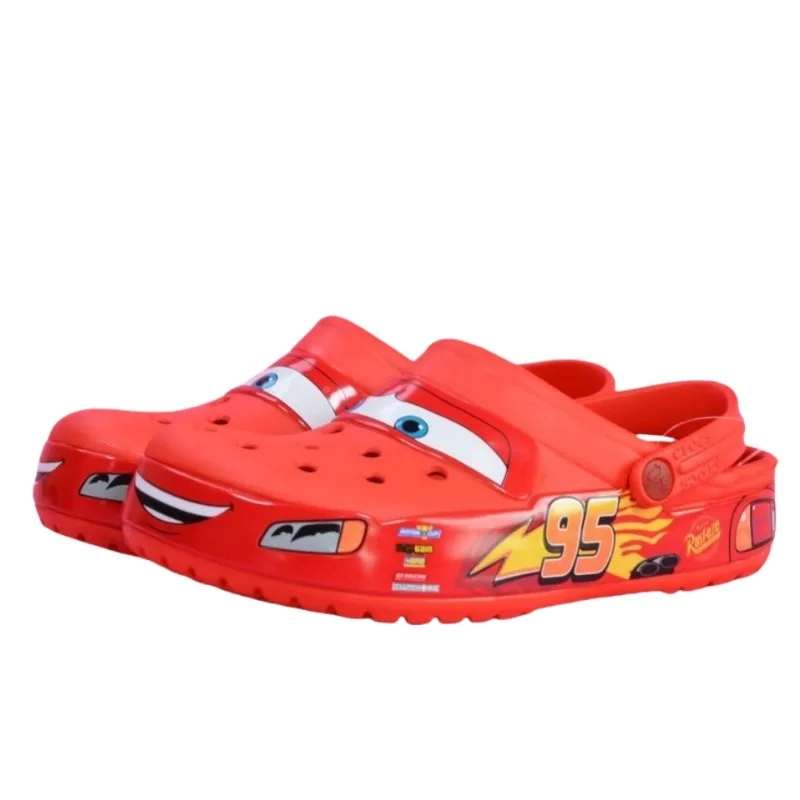 Disney Lightning McQueen outdoor Baotou casual flat sandals are hollow, breathable, non-stuffy, quick-drying and sweat-absorbent