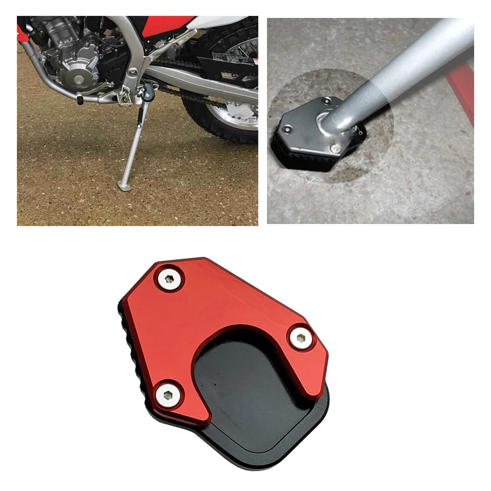 Fits for Honda CRF250 Rally CRF250L CRF 250 250L ABS 2017-2020 Motorcycle Side Stand Base Enlarge Extender Pad Extension Widener