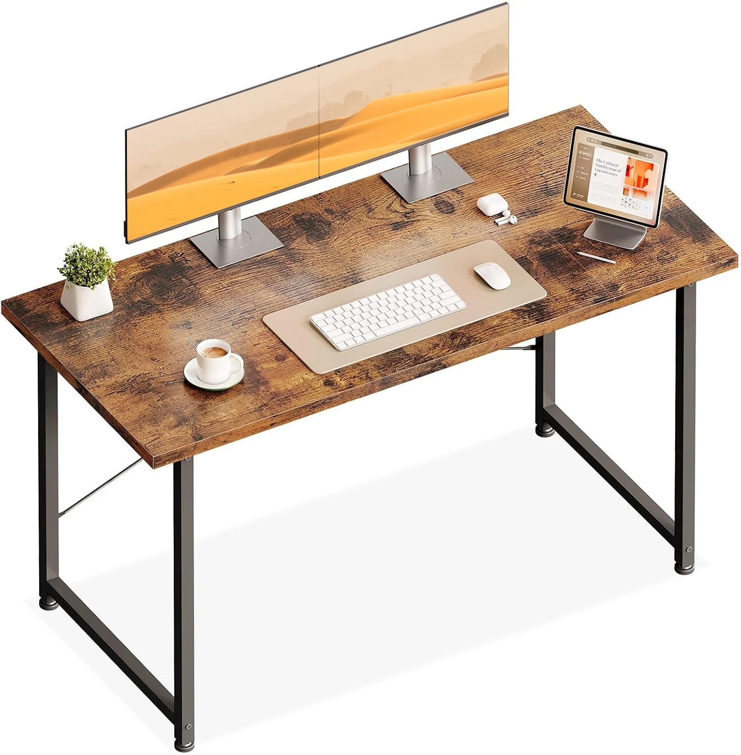 Coleshome Kleiner Schreibtisch, 120 x 48 cm, Computertisch, Schreibtisch und Arbeitsplatz, Arbeitstisch, Bürotisch für Arbeitszimmer, Büro, Schlafzimmer
