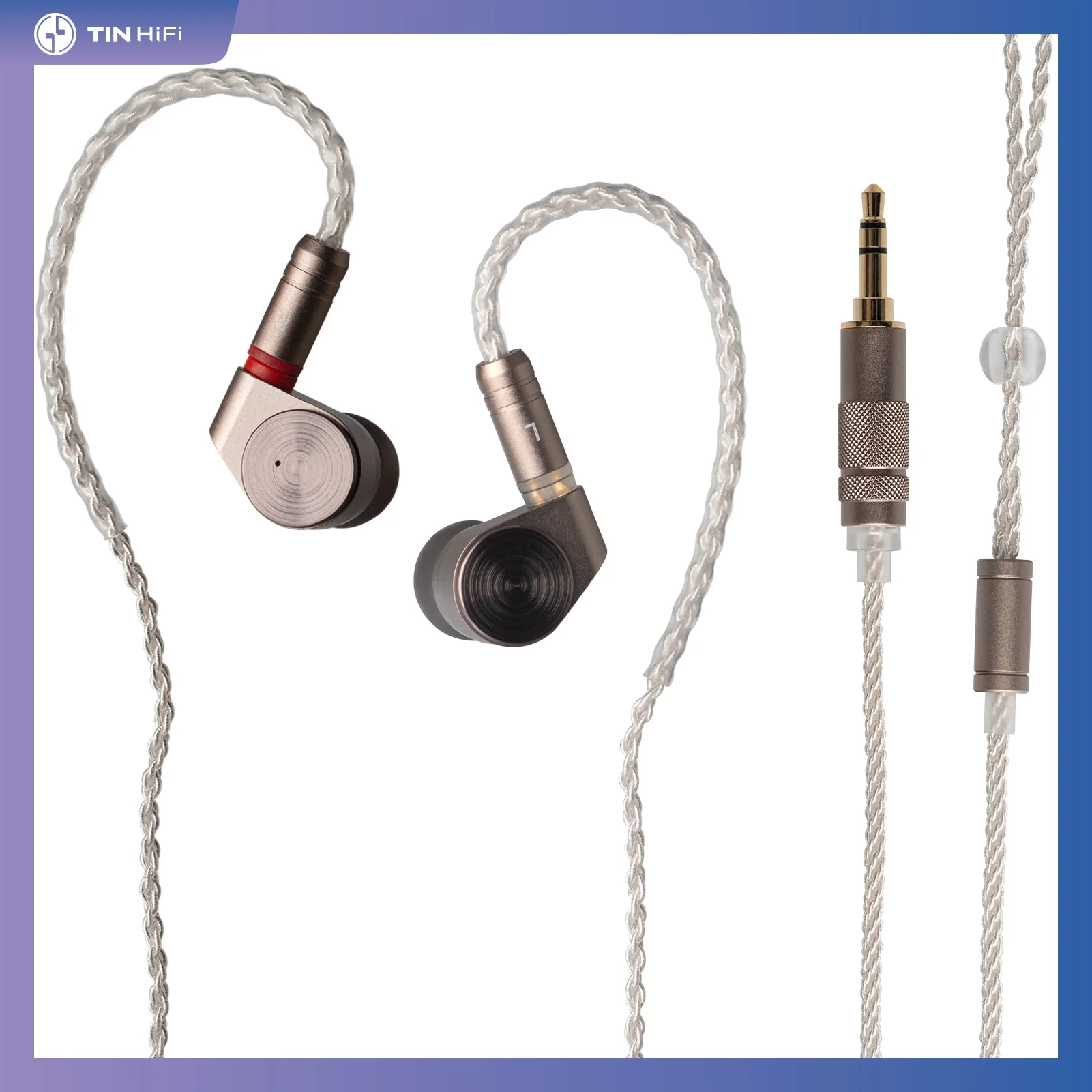 หูฟัง TINHIFI T2 พร้อมไดรเวอร์แบบไดนามิกคู่ จัดการจูนเบา และความถี่ต่ําปานกลางเพื่อเสียงที่ชัดเจน