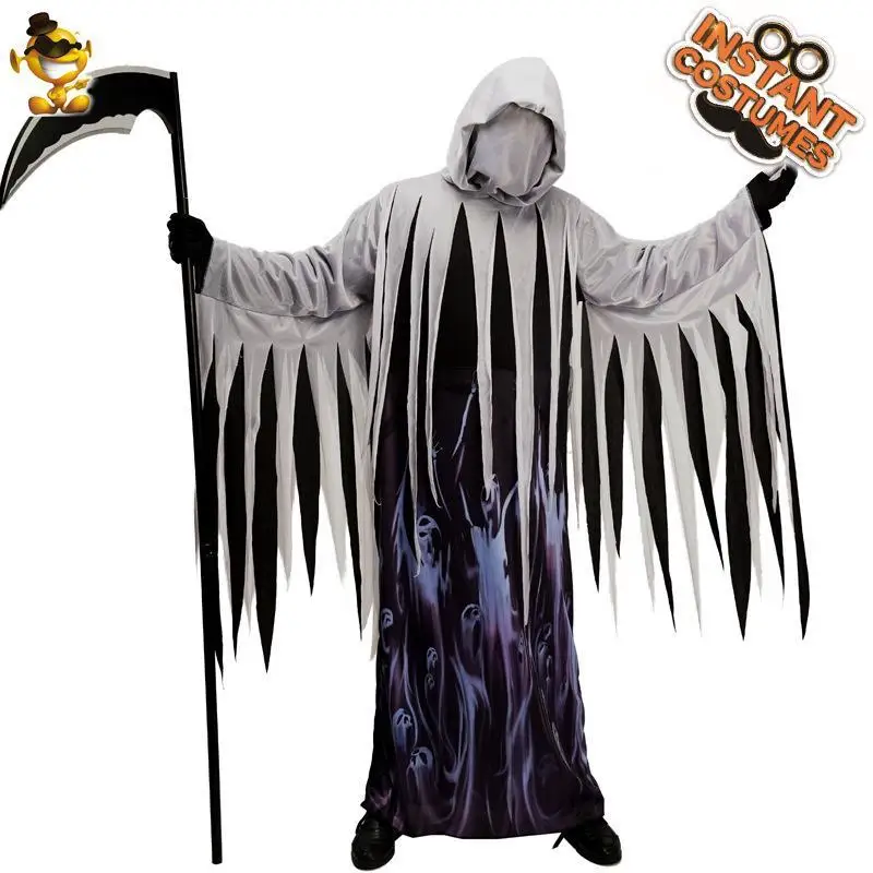

Adult M loween Costume Death Reaper Soul Reaper Role Plang Stage Performance Costume No Brand PU Material KTV Gown