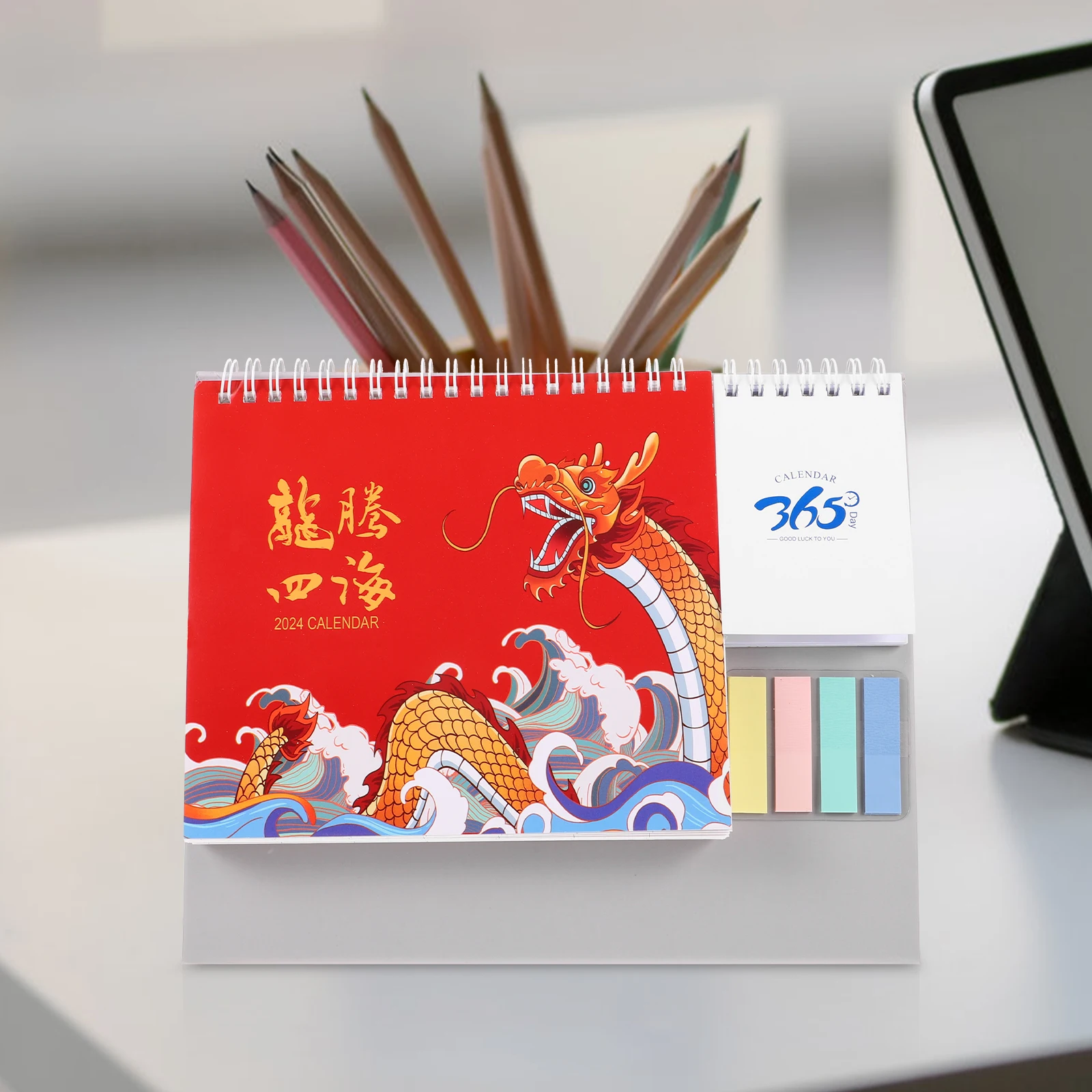 

1Pcs Delicate Desk Calendar Noting Standing Calendar Home Decoration Month Calendar 2024 Elegant Table Decor