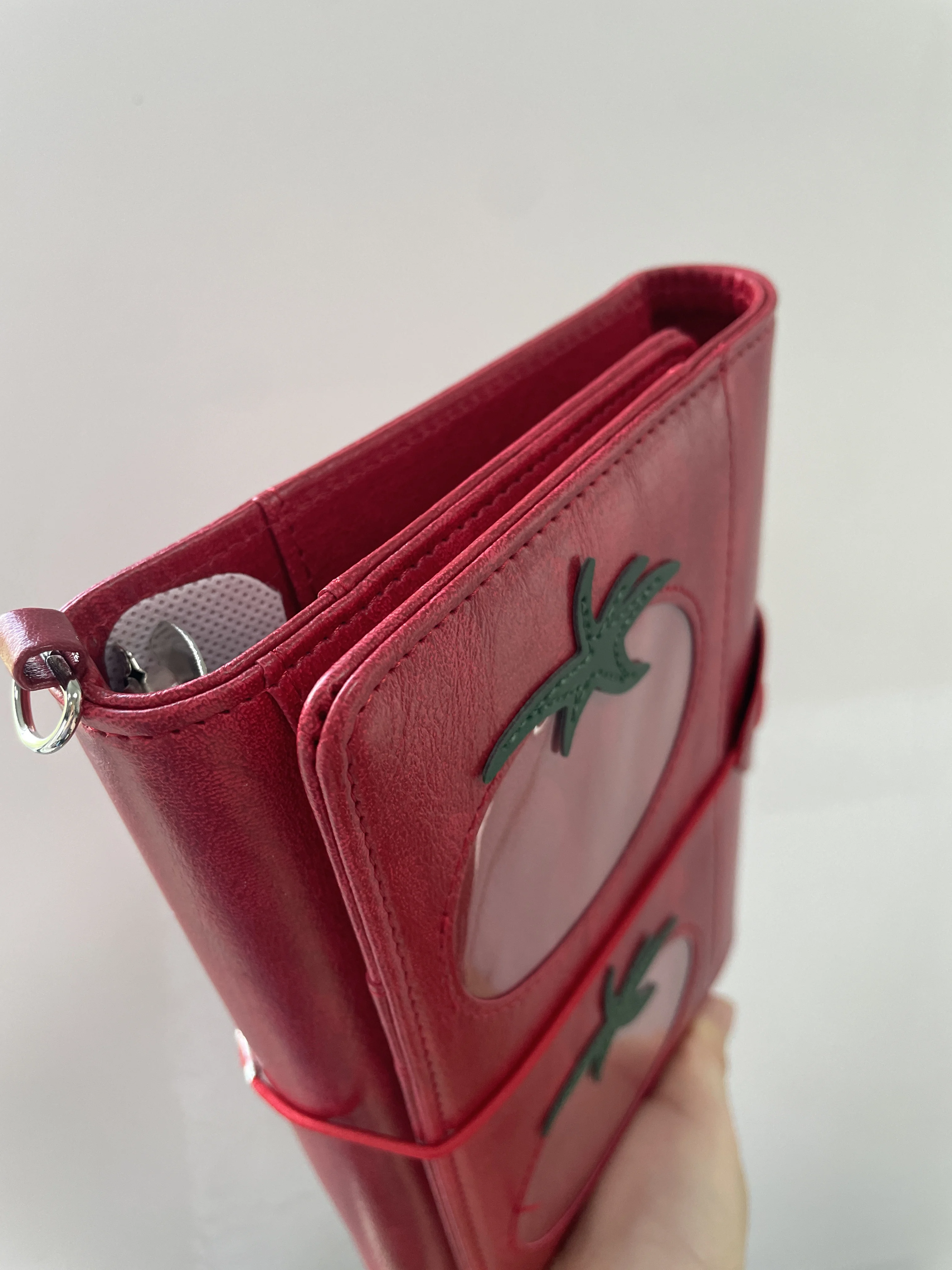 Red Tomato A6 Notebook Three Fold PU Loose-leaf Binder Notebook Photocard Holder Book Journal Agenda Planner Student Stationery - view 6