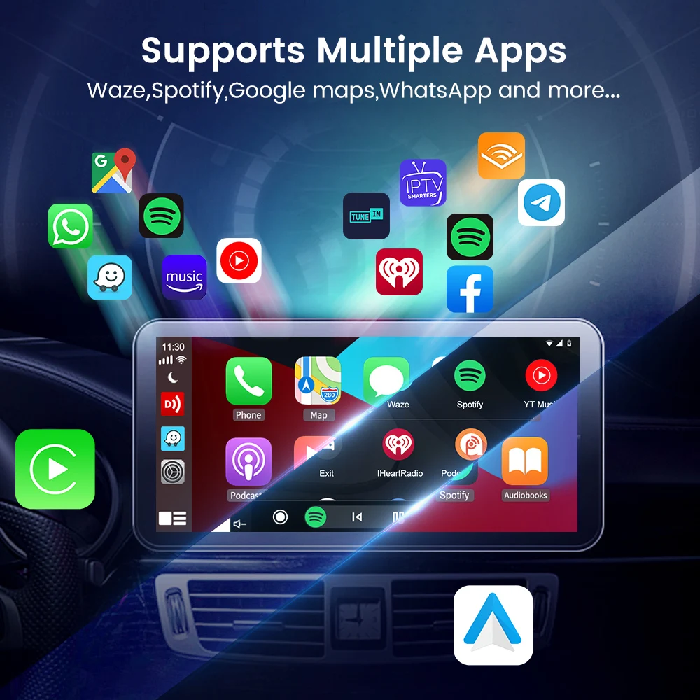 Carlinkit السلكية/اللاسلكية CarPlay اللاسلكية أندرويد السيارات دونغل مرآة لتعديل شاشة أندرويد سيارة Ariplay الذكية رابط IOS 14 15