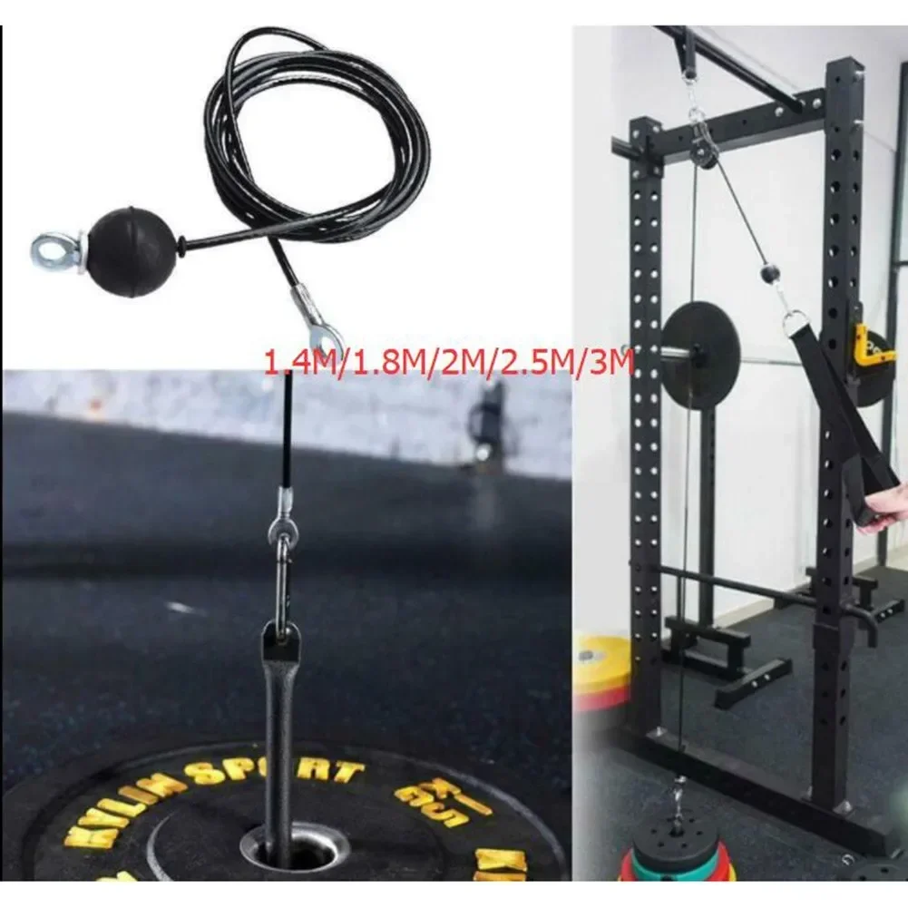 Interior Fitness Steel Wire Rope For Pulley 1.4M 1.8M 2M 2.5M Steel Wire Rope Kit DIY Weight Multi Gym Cable Fitness Pulley