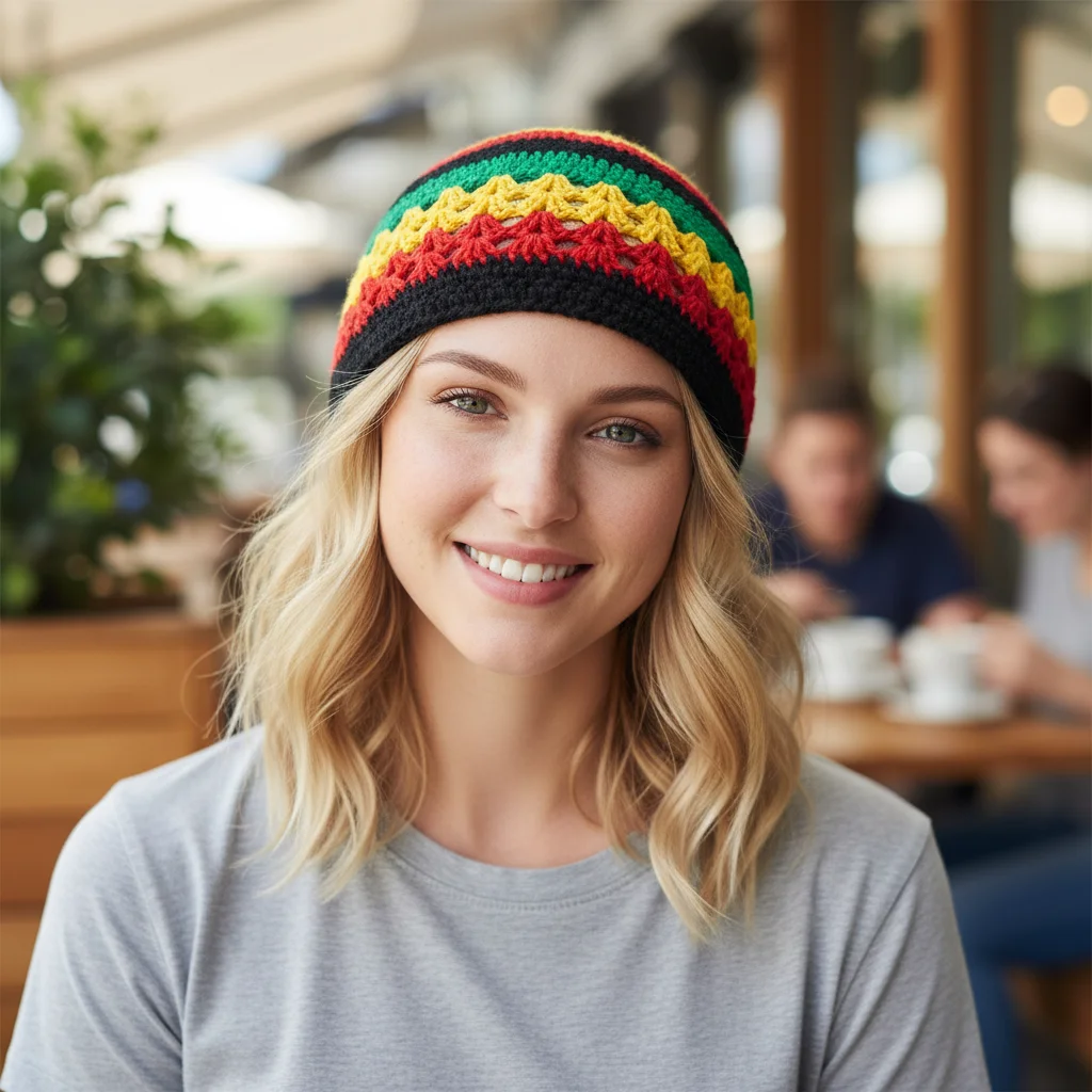 Unisex Knitted Crochet Beanie Hats Solid Color Stretchy Kufi Hat Winer Warm Handmade Cotton Skull Cap