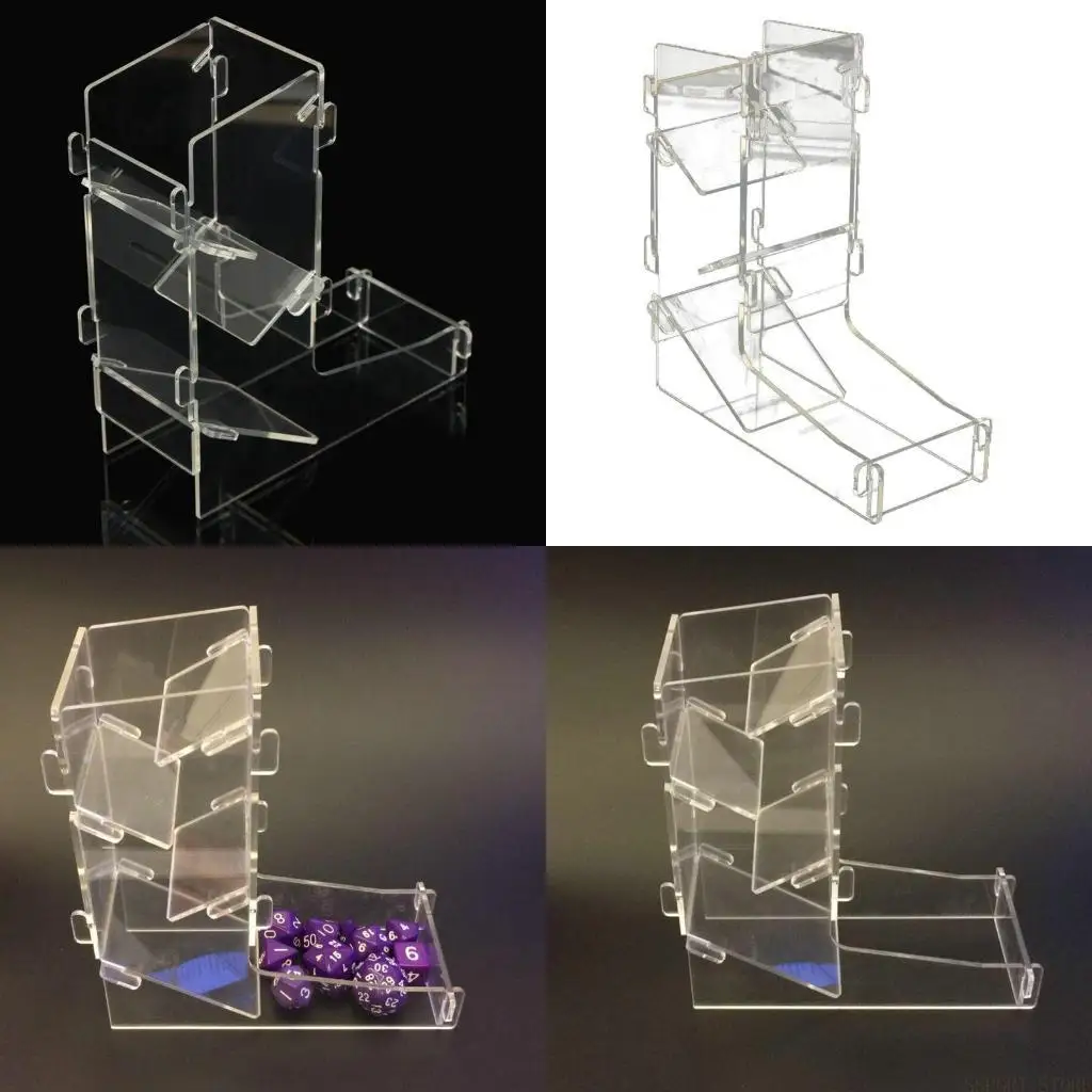 

U2JB качественная акриловая прозрачная башня для игральных костей башня для настольных игр «сделай сам» катящаяся башня