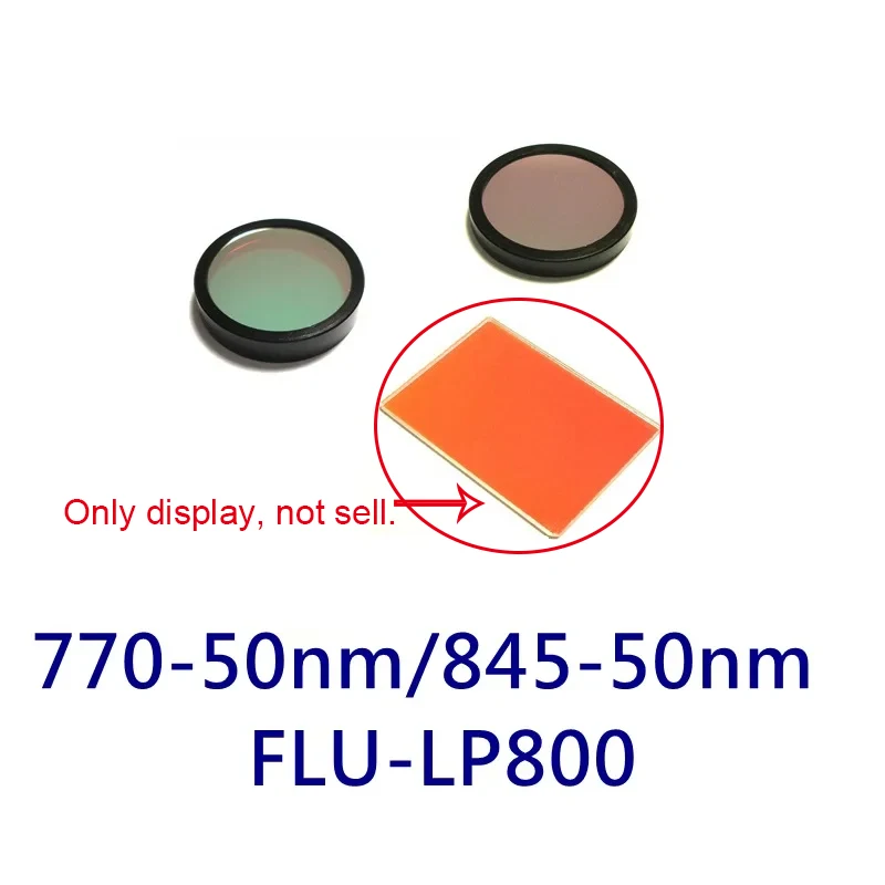 Filtro de fluorescencia de tinte verde de indocyanina ICG, emisión de 845nm, excitación de 770nm, nivel OD6, inspección de imágenes, observación dedicada