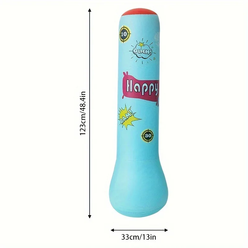 Inflatable Bopper Children Punching Bag with Bounce-Back Action Inflatable Punching Bag for Kids Presents Inflatable Toys image 2