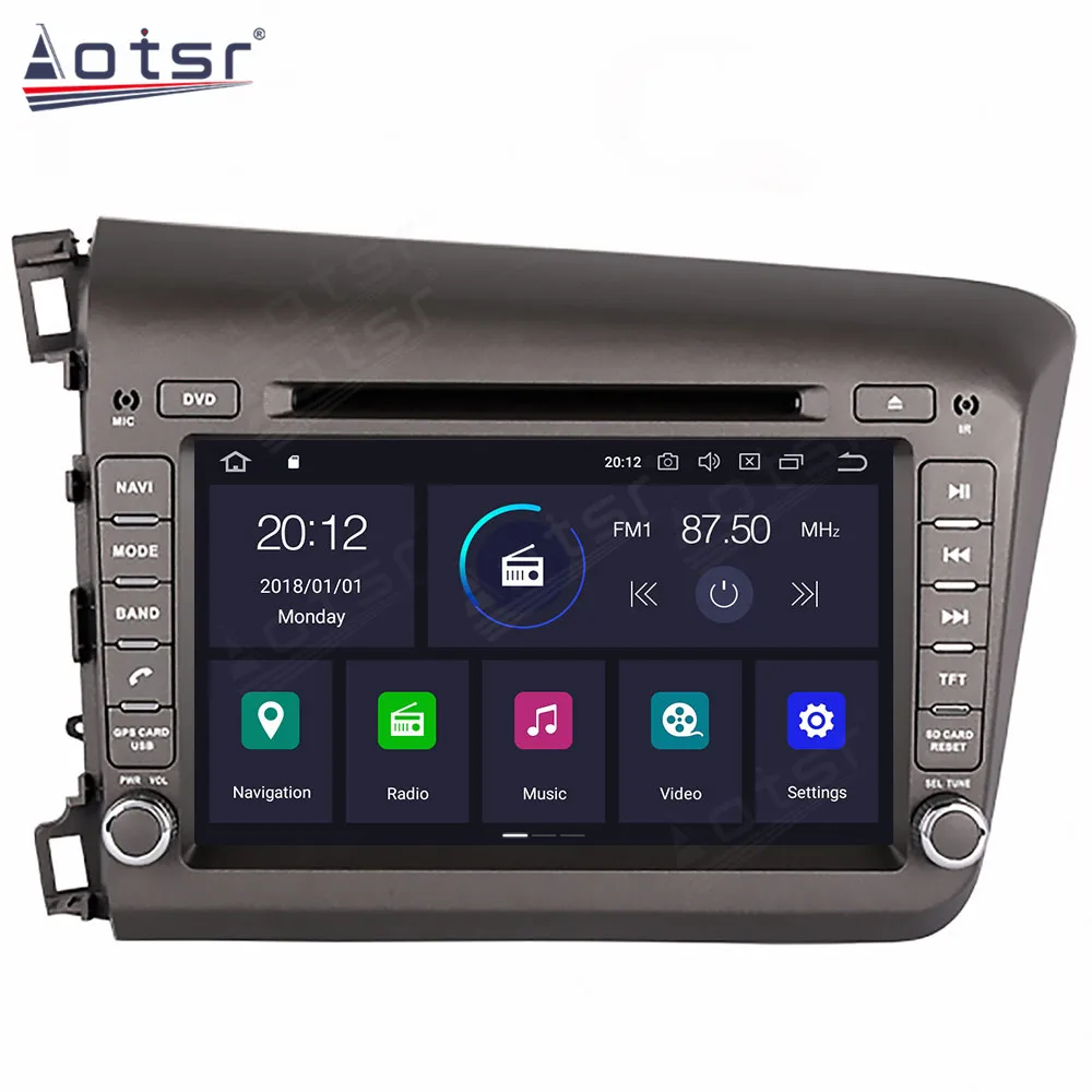 Android Screen For Honda CIVIC 2012-2015 2016 2017 2018 2019 2020 2021 Radio Stereo GPS Automotive Multimedia Carplay head unit