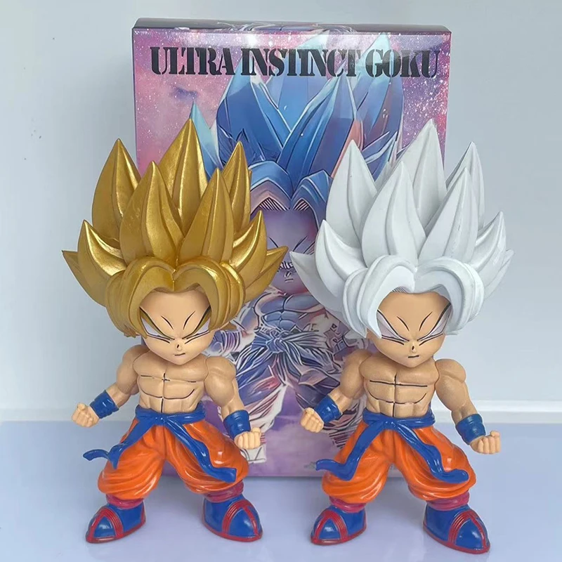 Anime Goku Dragon Ball Figurine GK Q Version Son Goku Action Figures Ultra Instinct 15cm PVC Collection Model Toys Birthday Gift