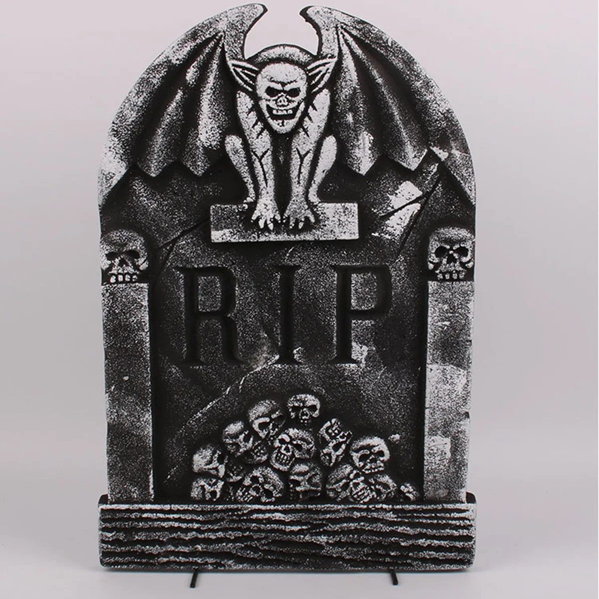 

Foam Tombstone For Halloween Haunted Graveyard Horror Scene Simulation Rock Prop Voice Control Decoration Accessory