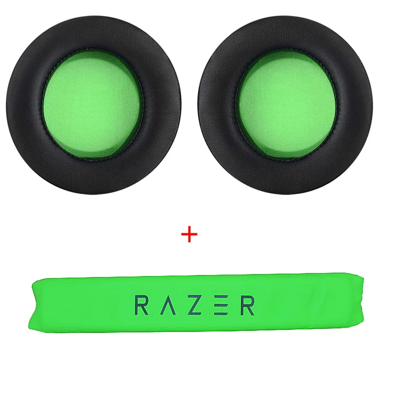 استبدال بطانة للأذن غطاء للأذن وسادات الأذن عقال ل Razer Kraken برو V2 وسادات الأذن 7.1 كروم V2 USB الألعاب غطاء الوسادة