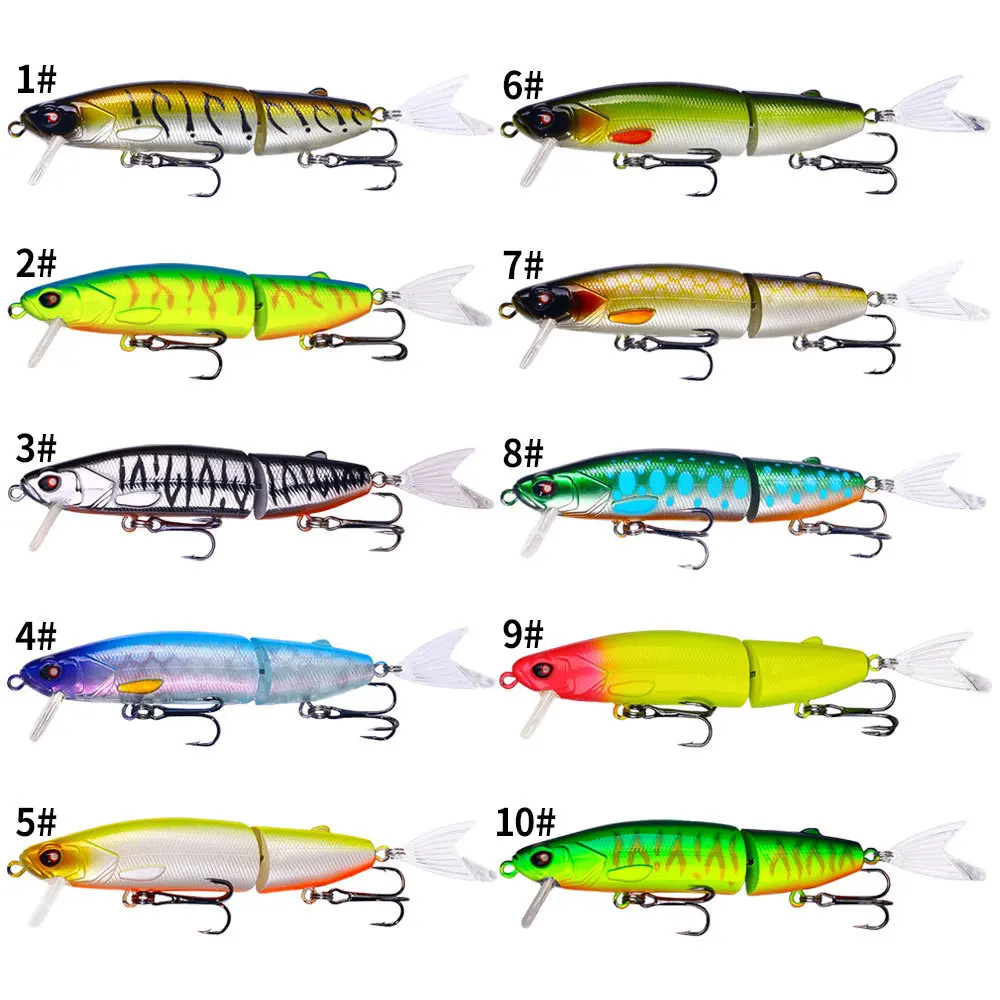 Fishing Lures 2 Segment Swimbait Crucian Carp Crankbait Minnow Swimming Bait Bionic Outdoor Saltwater Freshwater Wobblers