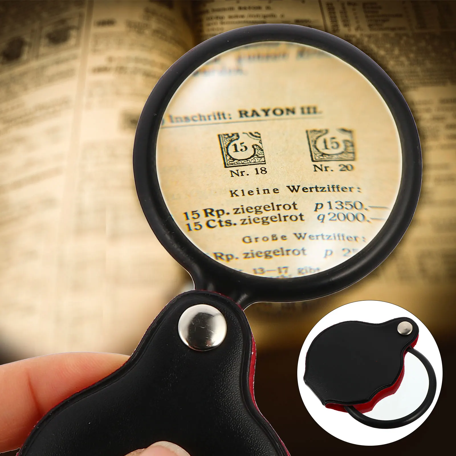 

4Pcs Handheld Reading Magnifier Mini Magnifying Glass for Low Vision Seniors Students Compact Lightweight Observation Tool