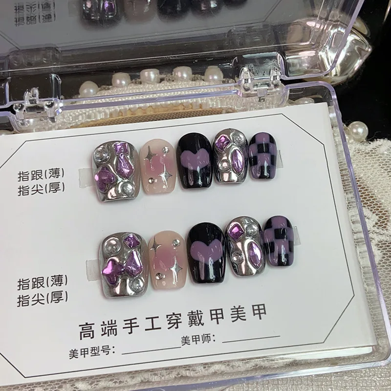 10-unidades-de-unhas-posticas-curtas-quadradas-estilo-bailarina-feitas-a-mao-com-cobertura-total-design-gradiente-roxo-unhas-francesas-artificiais-para-manicure