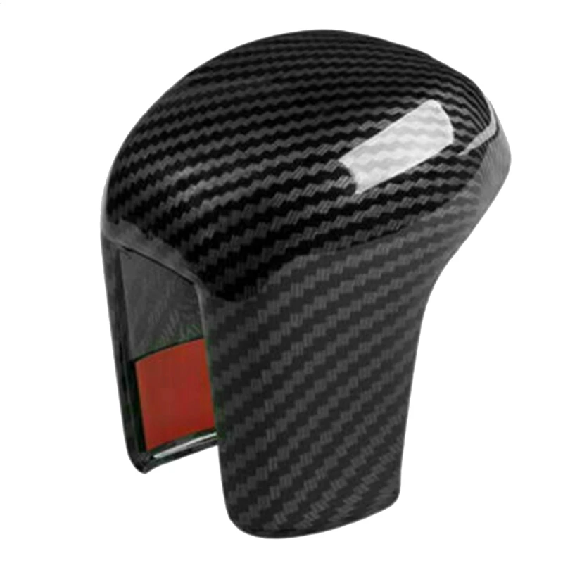 Fibra de carbono padrão Inner Gear Shift Knob Cover, Acessórios de substituição para Honda Civic, 2016-2021, 1 pc