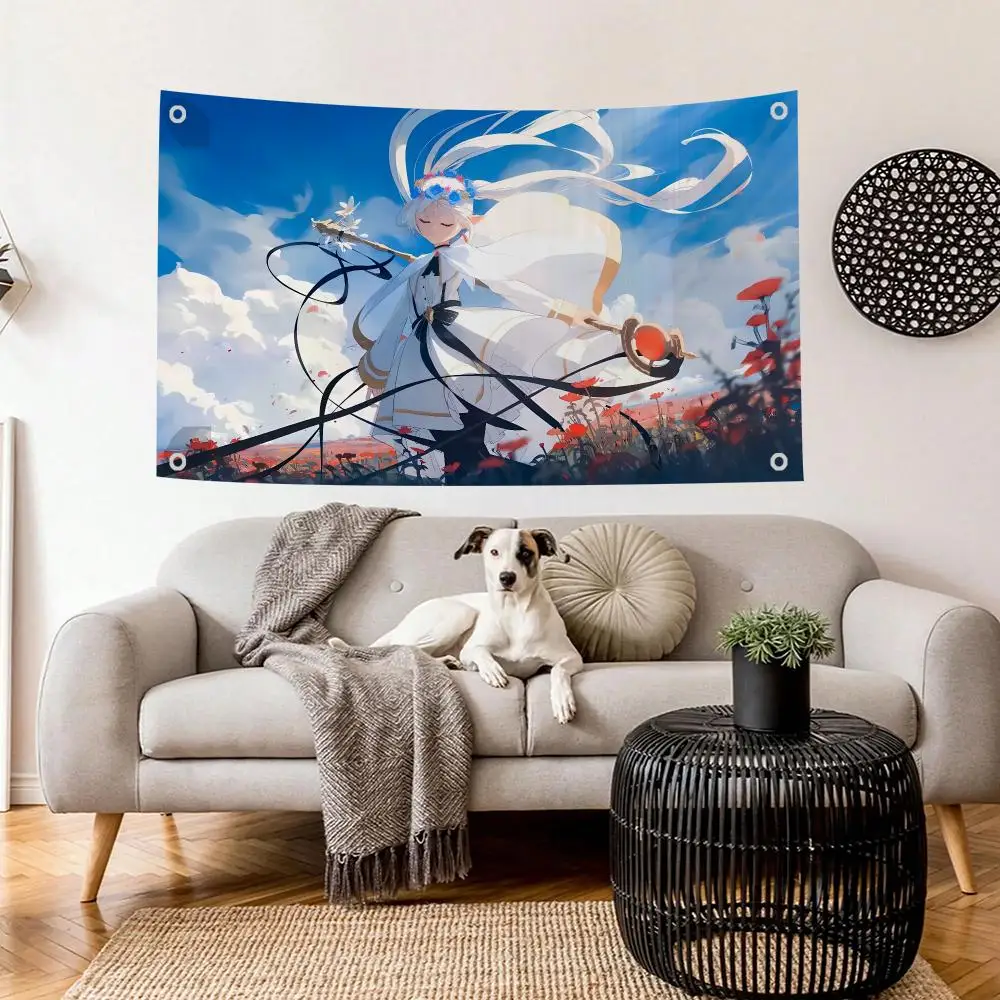 Anime Frieren Beyond Journeys End Flags Decoration Flag Indoor Outdoor Hanging For Bedroom Living Room Bar Garden Party
